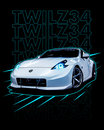 370Z Illustration 370z affinitydesigner affinityphoto automotive car graphic tee illustration jdm painted tshirt