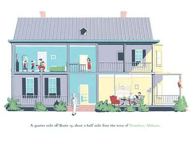 Greenbow, Alabama apple art cross section design digital digital art digital illustration digital painting drawing film flat forrest gump gump illustration ipad pro movie art movies