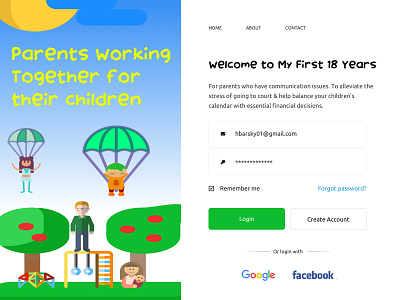 Co Parenting App Research & Design Journey app appdesign barskydesign design designer designforhire designsystem landingpage parent parents signin ui ux