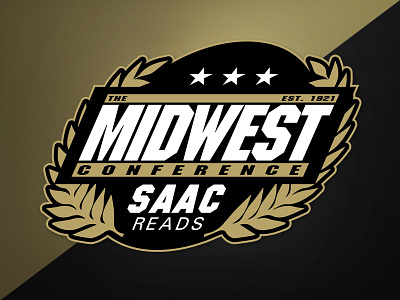 Midwest Conference SAAC Reads Logo athletics branding college identity logo reading university