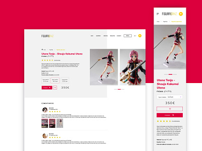 Eccommerce single prototype adobexd eccomerce layout manga prototipo prototype shop design ui uiux utena webdesign