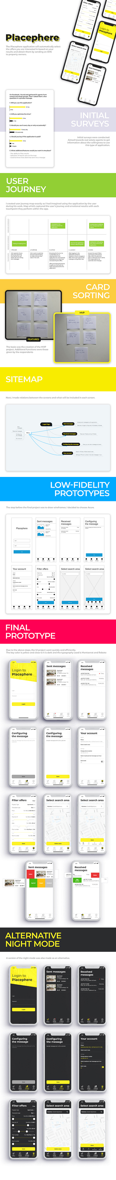 Placephere - Mobile App app design flat mobile modern ui ux