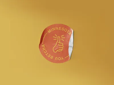You Betcha design graphic design icon illustration illustrator minimalist logo minneapolis minneapolis minnesota mn minnesota sticker thumbs up typography vector