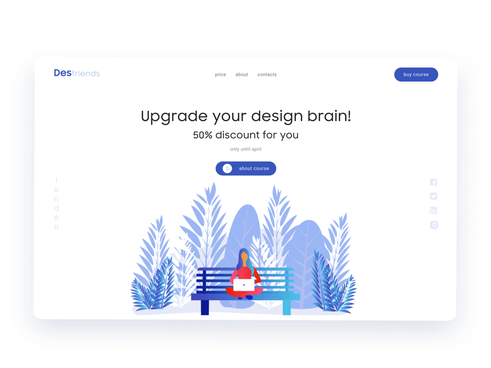 DesFriends Course animation course design education figma illustration ui ux vector