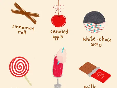 Candy shop collection illustration procreate