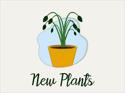 New Plants clean layout design euclidesdry flat graphic illustration minimal typography ui vector