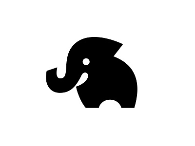 Elephant 3 animal logo cute logo elephant elephant logo logo mark negative space negative space logo symbol