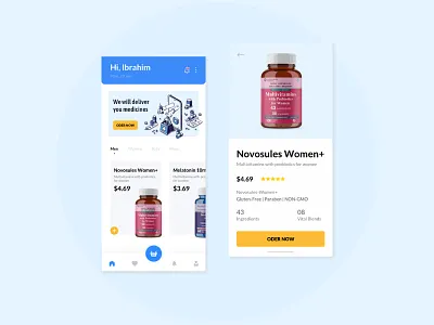 Medical Services Pharmacy App appdesign appdesigner bottle calltoaction clean design clean ui kids medicine notification pharmacy product product design ui uiux women womens