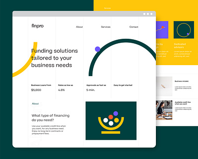 finpro website branding finance identity logo website