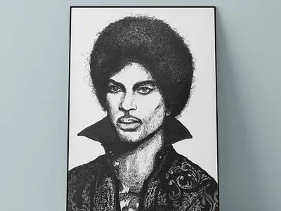 Prince Portrait art drawing fine art fine pen fine pen drawing gobsart music musician prince
