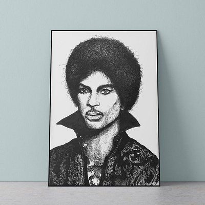 Prince Portrait art drawing fine art fine pen fine pen drawing gobsart music musician prince