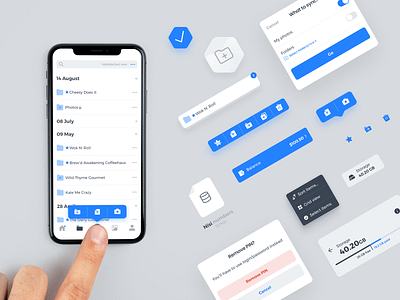 UI elements blockchain storage cloud storage file manager file upload files mobile app mobile ui ui kit