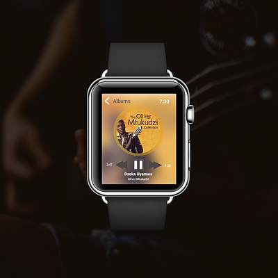 Daily UI Challenge Day 9 - Music Player applewatch dailyui009 dailyuichallenge design music player