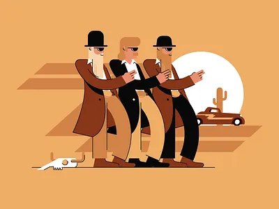 ZZ Top blues desert hot rod illustration music rock rock and roll texas vector zz top zztop