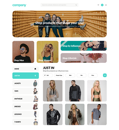 Influencer Focused Marketplace design dropshipping ecommerce marketplace marketplaces shopify ui ux