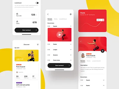 Onyx - a personal trainer in your pocket app fit fitness mobile sport training ui workout