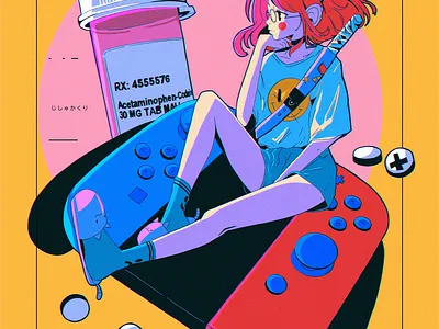 Isolation abstract anime design illustration ipad pro poster texture