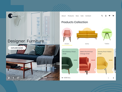 Furniture Landing Page adobe adobe illustrator adobe xd design ui