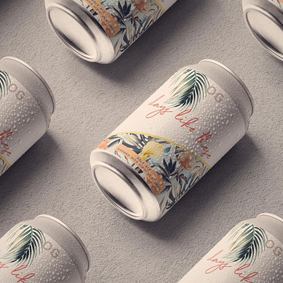 Days Like These Can Design beach beer branding beer can beer label brewing can design floral hibiscus leaves lemon local long island og packaging summer the line beach house tropical