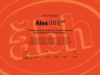 Personal branding - On-build site art direction branding design personal branding ui