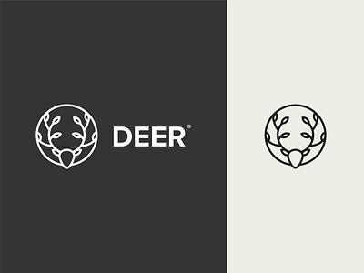 Deer logo animal branding deer deer head deer logo deers logo logo design logo type minimal negative space