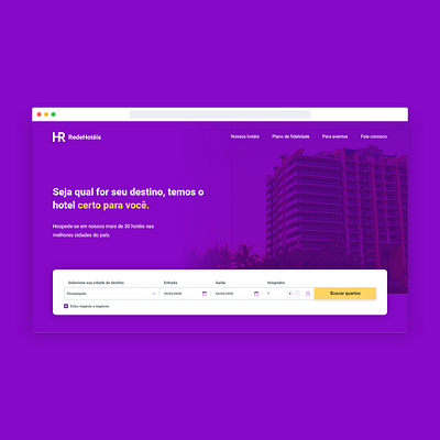 Hotel chain website design design interface purple ui ui design uiux ux web web design website