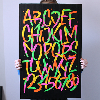 Ducktype-Brush Lettering colorful ducktape handlettering lettering tape type design