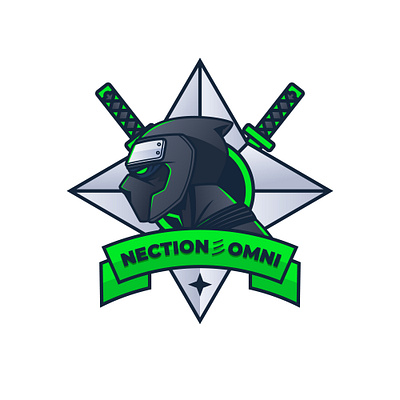 NECTION彡OMNI Green Shade PUBG Name Logo animation design illustration logo mascot logo mascotlogo minimal pubg pubgmobile vector