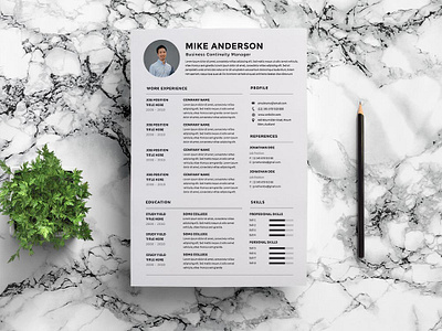 Free Business Continuity Manager CV/Resume Template curriculum vitae cv cv template free cv free cv template free resume template freebie freebies resume