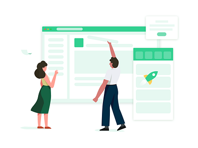 Design System Landing Page Website application clean design illustraion landing landingpage man onboarding simple vector website website design woman