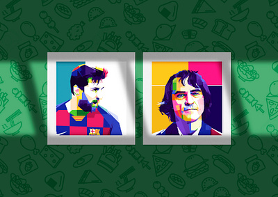 wpap in frame argentina art background color colorful design film football illustration ilustrator joaquin phoenix joker joker 2019 lionel messi order portrait services soccer vector wpap