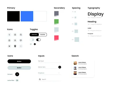 Clean Design System app branding clean design design system designs flat typography ui ux web