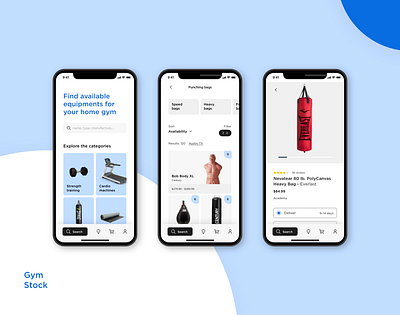 GymStock App Concept adobe xd app design design gym stock ui visual