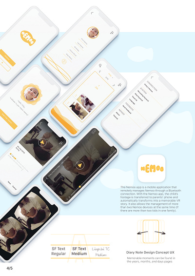 Nemoo app children design ui ux vr