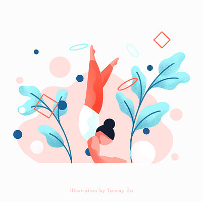 Handstand pose illustration illustrator yoga yoga illustration yoga pose youth