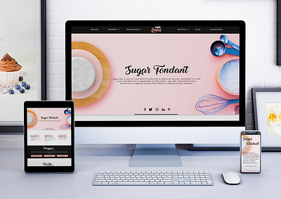 Webdesign branding confectionery design fondant sugar sweet ui webdesig