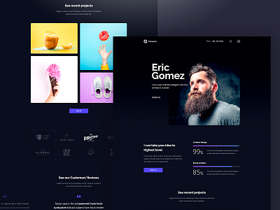 Home for Freelance Portfolio branding desig design frelance homepage illustration landing page site design ui web design website