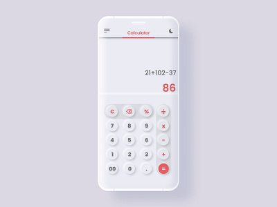 Calculator concept in Neumorphism adobe adobe xd android blacklivesmatter blm calculator calculator app calculator ui dailyui design dribbble illustration lighttheme neumorphic design neumorphism softui ui ux