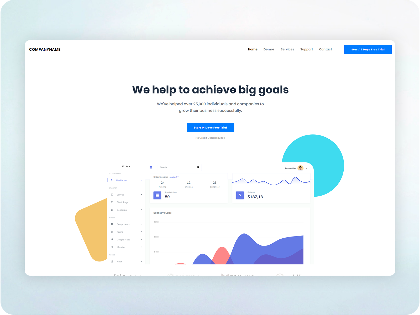 saas company landing page unique and modern by bootstraplily on Dribbble
