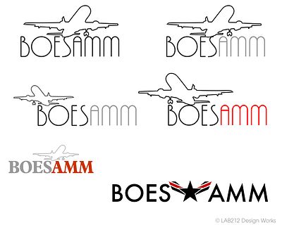 BoesAmm Aviation Logo branding design icon logo vector