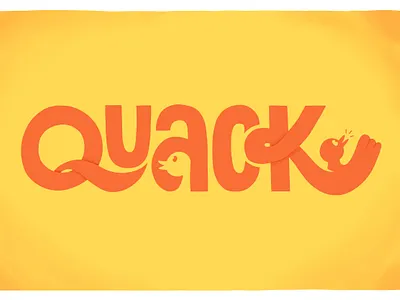 Quack lettering