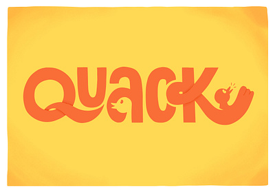 Quack lettering