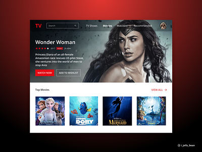 TV App daily ui 022 daily ui design challenge movies movies app tv online tv shows tv web app web app