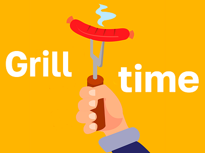 Grill time branding design digital art digital design dribbble graphic graphic design graphics illustration logo