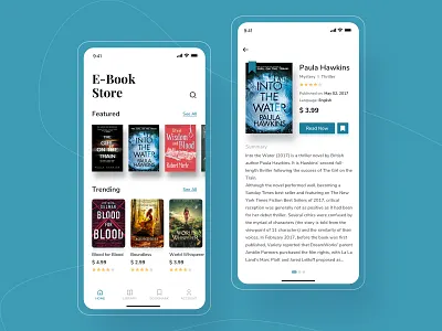 E-book Store book book cover book shop branding detail page ebokk store ebook flat design gradients homepage ios app minimal online store product design ui uidesign uiux uiuxdesign ux
