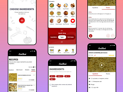 cookbook adobe xd mobile app design recipe app ui ux