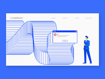 Error State Illustration #3 error error 404 error message error page glitch illustration ui website windows