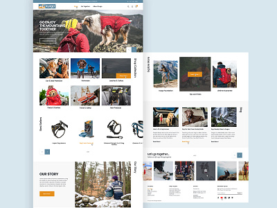 Dog Accessories homepage design landing page landingpage mockup mockup design pet care pets