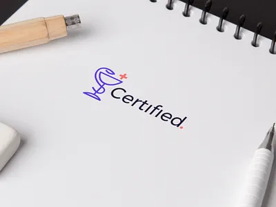 Certified. Logo Exploration brand branding certification certified flat icon illustration lettering logo minimal vector