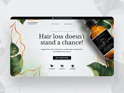 Hair Loss hairloss illustration landingpage oil uiux webdesign